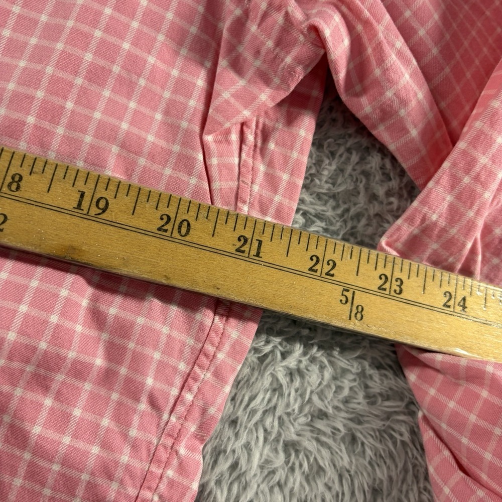 VINTAGE Ralph Lauren Shirt Mens Medium Pink Plaid Button Down Long Sleeve - Picture 6 of 7